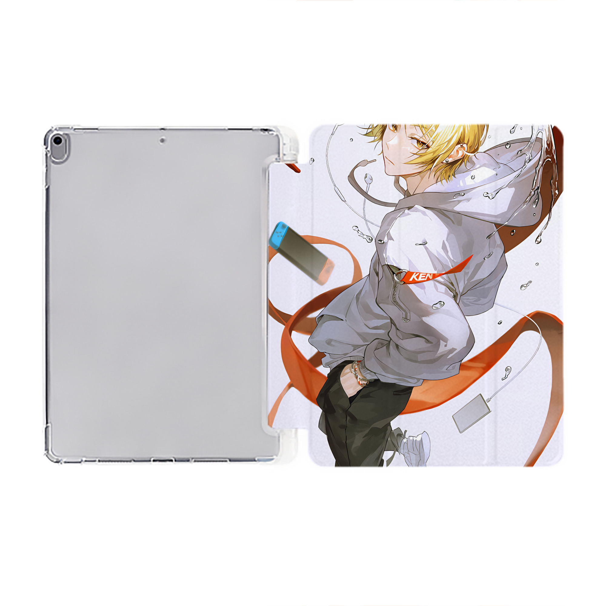 （画像用） ハイキュー!! Haikyu!! IPad ケース ペン収納付き 三つ折りスタンド PUレザー×シリコン 対応機種9.5/10.5/10.9インチ